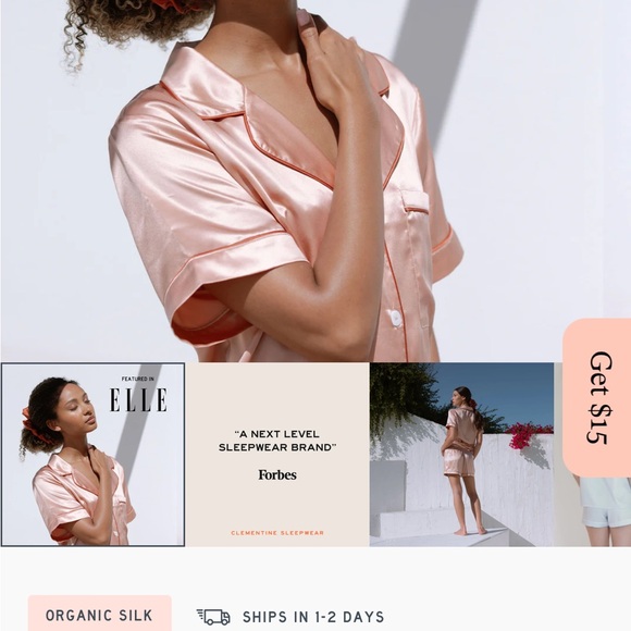 2 piece sleepwear silk set. In a pet free, smoke free home. Perfect condition. - Picture 5 of 7